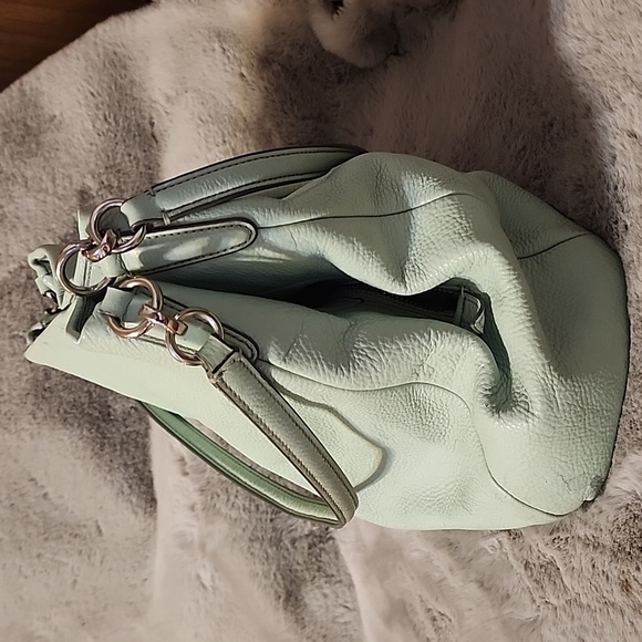 Mint Green Leather Coach MADISON - Picture 9 of 13
